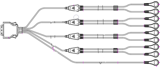 [00005242-01] Przewód EMG 4+0 - 4 kanałowy powierzchniowy dla robota Meissa OT
